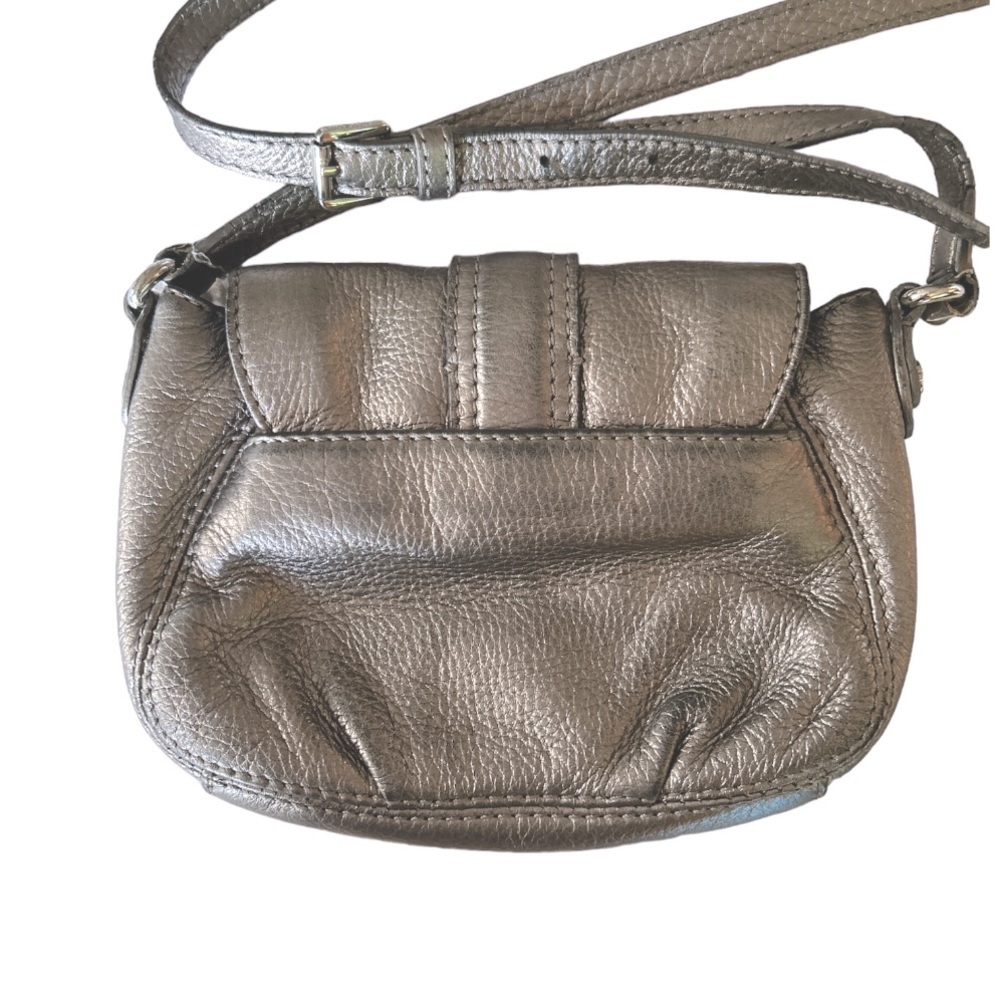 Michael Kors Brigette Pebbled Leather Mini Crossbody, Metallic Gold - Picture 5 of 9